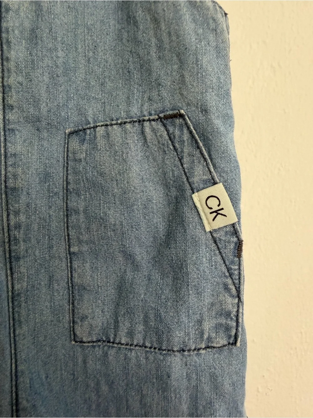Calvin Klein Denim Blue Kids Overalls